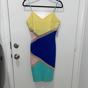 Colorblock Spaghetti Strap Dress size medium